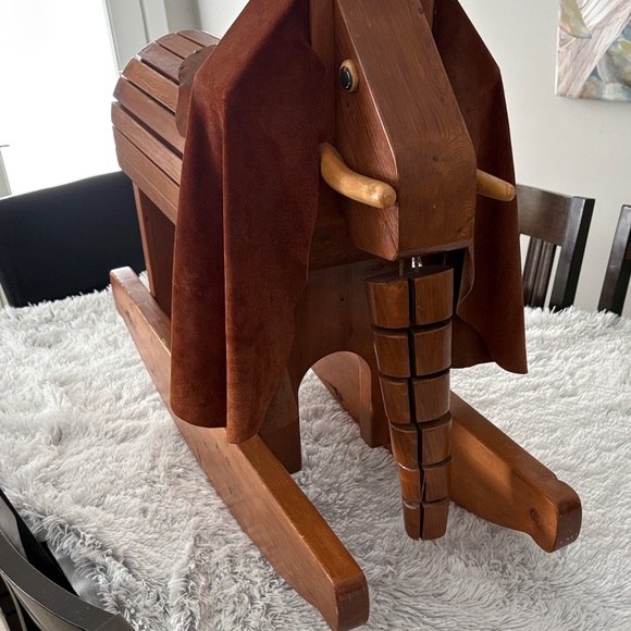 Wooden Elephant Rocking Toy - Picture 2 of 15